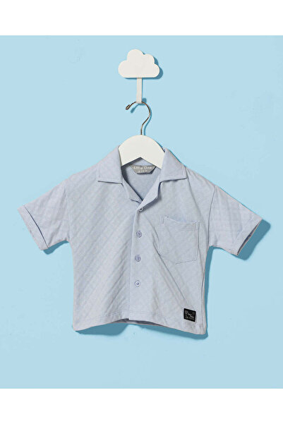 REDTAG Infant Boys Blue Button-Down Shirt