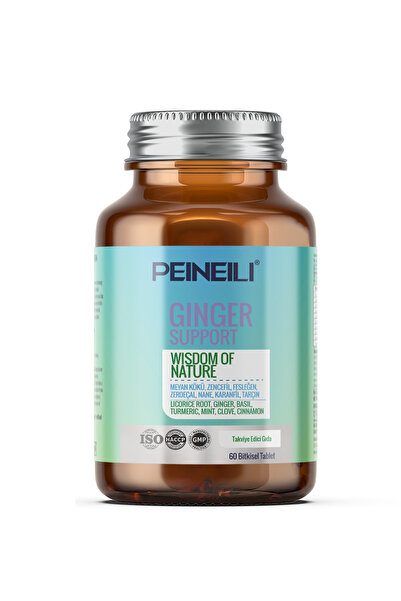 PEINEILI Ginger Support 1000 mg 60 Tablet Meyan Kökü, Zencefil, Fesleğen, Zer...