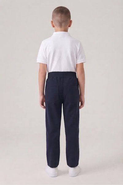 NACAR STORE School Trousers Elastic Ribbed Waist Canvas Children's Trousers