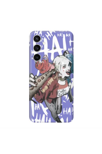Other Samsung S24 FE Ha Ha Ha Purple Colored Silicone TPU Θήκη