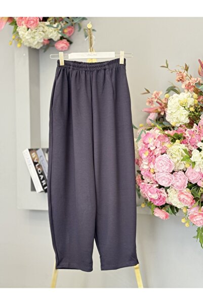 ALANURMODA 26105 بنطلون قطن ممشط بلون الجزر أنثراسايت