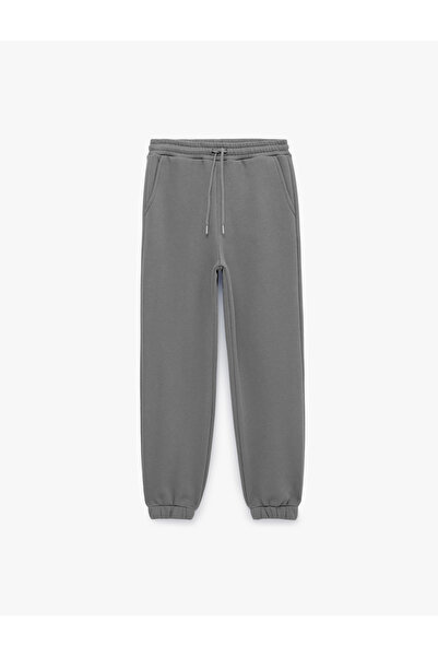 Koton Three-Threaded, Ruffled, Pocketed, Tie-Waist Jogger Sweatpants