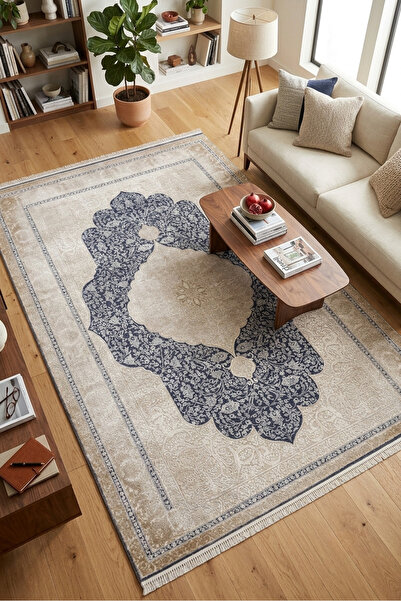 Merinos Rodin Serisi %100 Premium Akrilik Göbekli Salon Oturma Odası Halısı D...