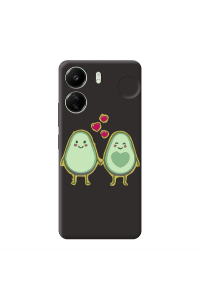 Other Xiaomi Redmi 13C Avocados Black Colored Silicone TPU Θήκη