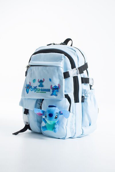 Mori School Bag Kawaii Korean Style School Bag Set of 3 (Foil-Lined Lunch Bag + Pencil Case) 44X30X20 cm