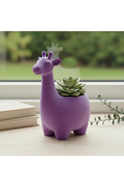 OEM Ghiveci Decorativ Imprimat 3D cu Design Girafa pentru Plante Mici