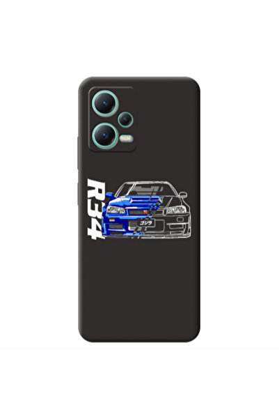 Other Xiaomi Redmi Note 12 Pro 5G Blue R34 Black Colored Silicone TPU Θήκη