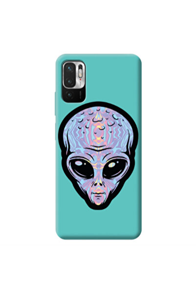 Other Xiaomi Redmi Note 10 Pro 5G Alien Turquoise Colored Silicone TPU Θήκη
