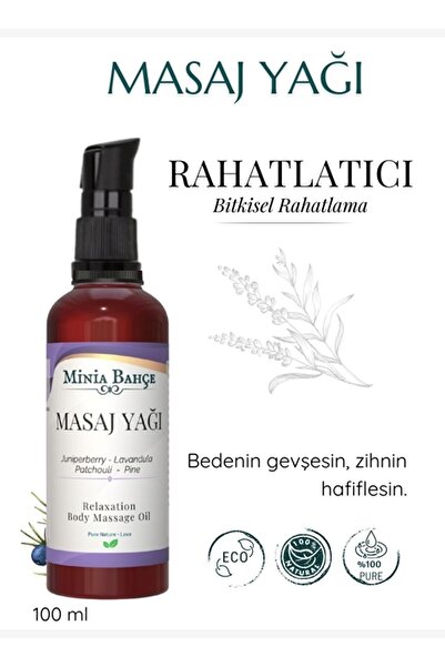 minia bahçe Relaxing Massage Oil, 100ml. 100% Pure and Natural