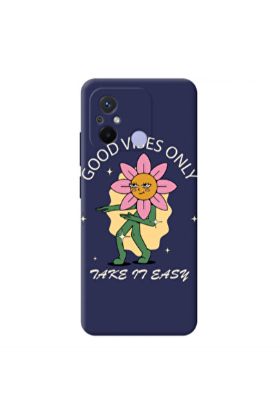 Other Xiaomi Redmi 12C Good Vibes Only Dark blue Colored Silicone TPU Θήκη