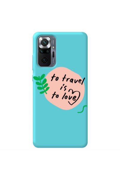 Other Xiaomi Redmi Note 10 Pro 4G To Travel is to Love Turquoise Colored Sili...