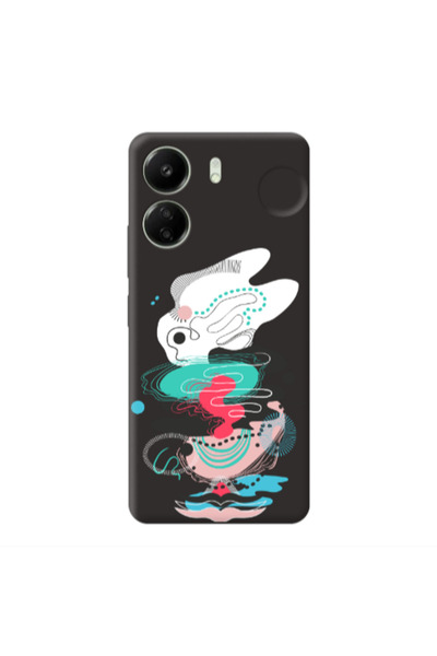 Other Xiaomi Redmi 13C Abstract 50 Black Colored Silicone TPU Θήκη