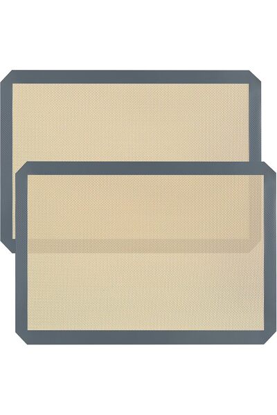 Arabest 2-Pack Silicone Baking Mat,16.5"L x 11.6"W,Reusable Non-Stick Food Sa...