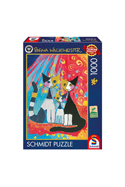 Schmidt Puzzle 1000 piese - Familie fericită de pisici, Rosina Wachtmeister (...