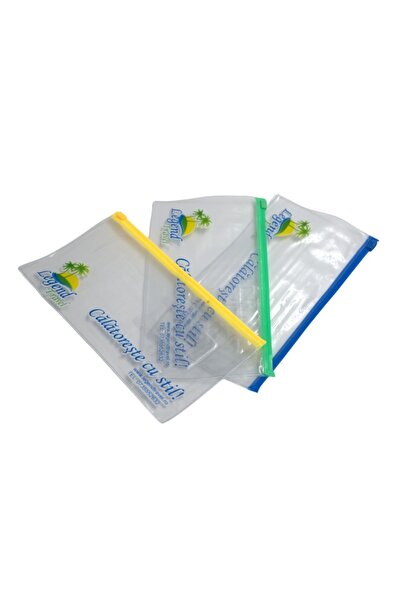 MC Micostore Mapa plastic CNX, cu fermoar zip, DL, transparent, imprimata Leg...