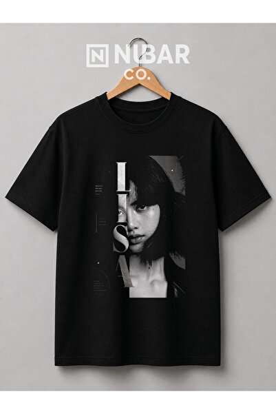 Grafftee Clothing Tricou unisex din bumbac cu imprimeu Blackpink Lisa |   Țes...