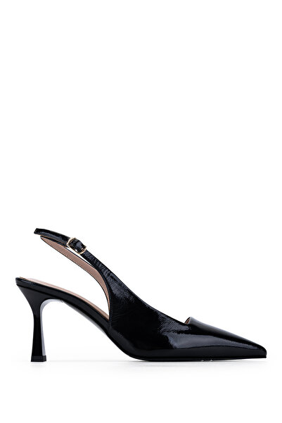 Tamer Tanca Women's Genuine Leather Black Patent Leather High Heels