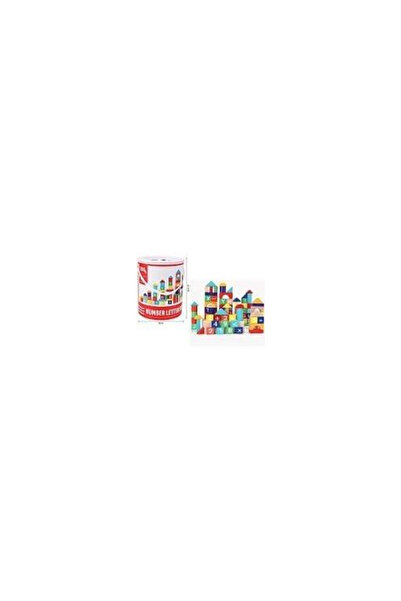 OEM ADAR cuburi educative din lemn cu numere 100 piese 3+ cutie 22x18 cm