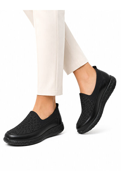 SPOKEN Ayakkabı & Kemer Women's Stoned Orthopedic Ultra Comfortable Gel Black...