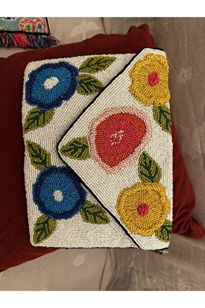 Jaipur Boncuk işlemeli hand made clutch çanta