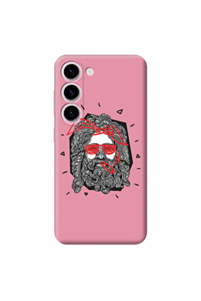 Other Samsung S23 Plus Cool glasses Pink Colored Silicone TPU Θήκη