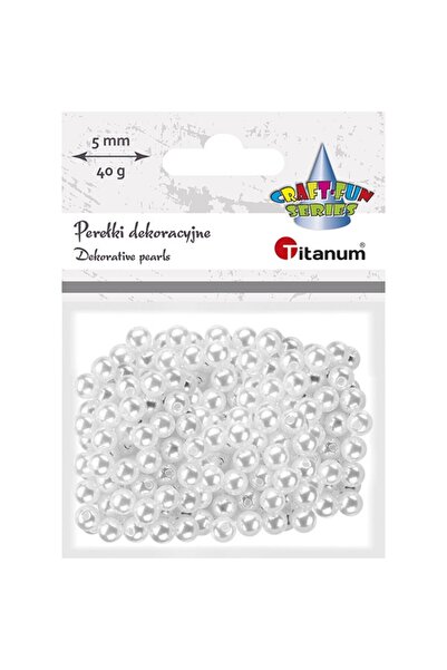Titanum Perle decorative, Titanum, Plastic, 40 g, Alb