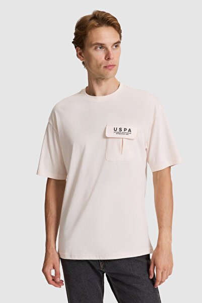U.S. Polo Assn. Men's Cream Comfort Fit Crew Neck T-Shirt 50327021-Vr071
