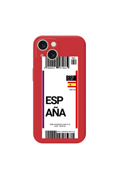 Other Apple iPhone 15 Plus Espana Arrival Red Colored Silicone TPU Θήκη