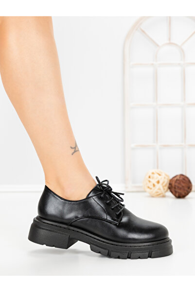 Vivirich Pantofi casual dama negri din piele ecologica Elara