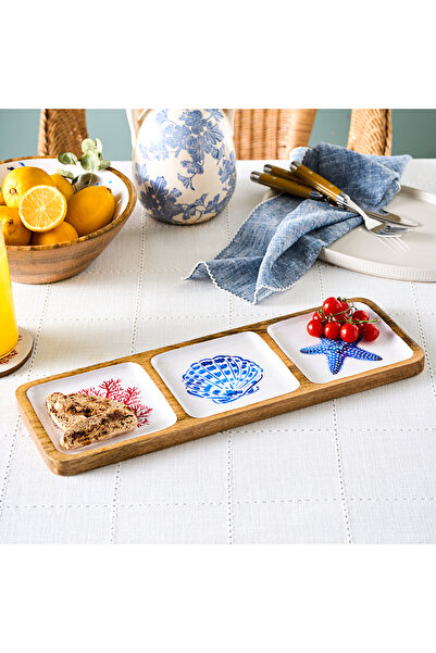 Karaca Home Mango Marin 3'lü Çerezlik 42 x 14 x 2,5 cm