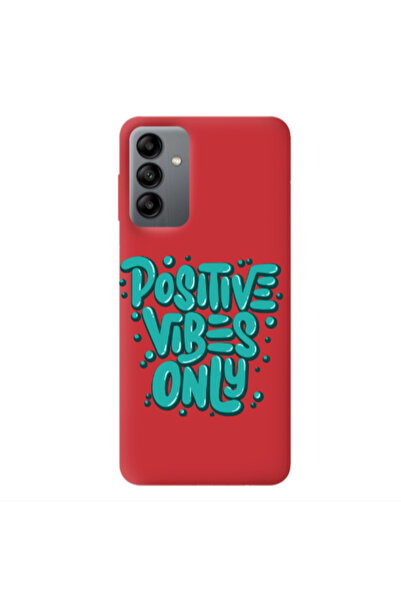 Other Samsung A04S Positive Vibes Only Red Colored Silicone TPU Θήκη