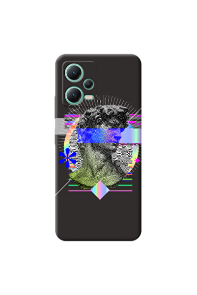 Other Xiaomi Redmi Note 12 Pro 5G Statue pixels Black Colored Silicone TPU Θήκη