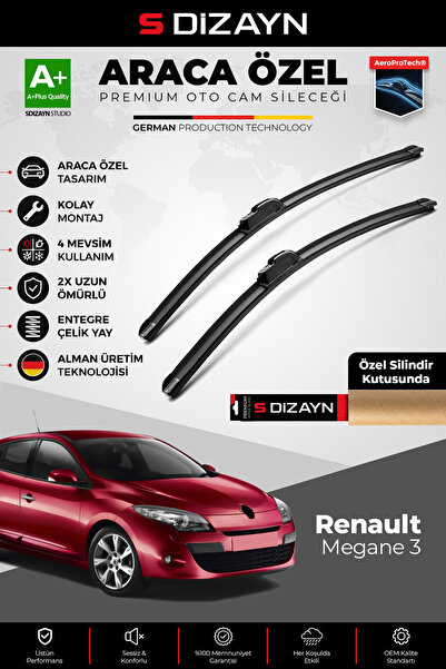 S Dizayn S-Dizayn Renault Megane 3 Ön Cam Silecek Seti 2009-2016 Premium Arac...
