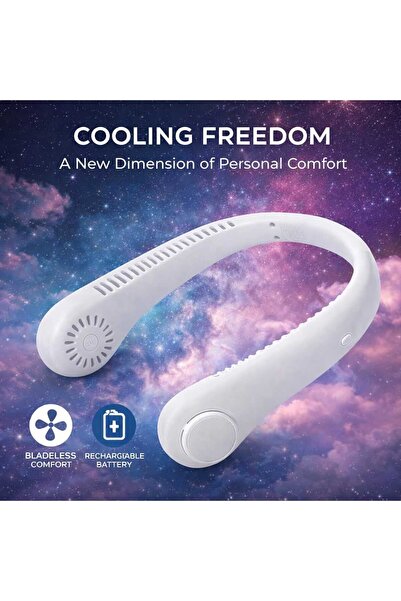 IQRAA Bladeless Hanging Neck Fan Rechargeable Portable Personal Cooling