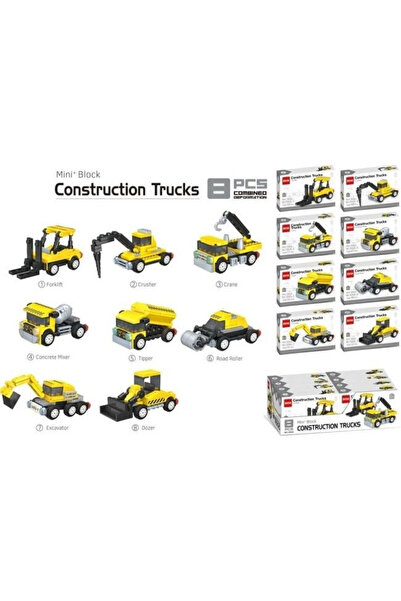OEM Set constructie Merkpol 8 vehicule multicolor