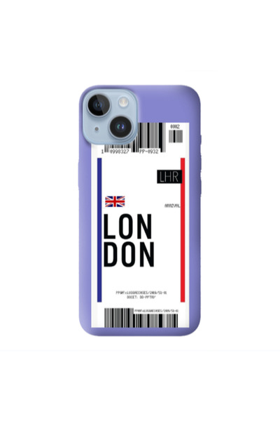 Other Apple iPhone 14 Plus London Arrival Purple Colored Silicone TPU Θήκη