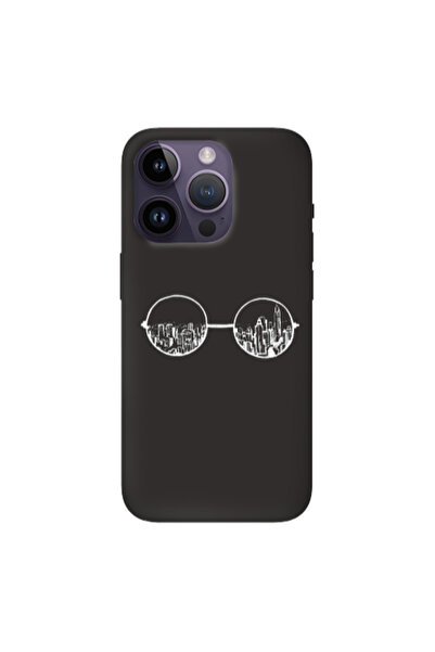 Other Apple iPhone 14 Pro Max Sunglasses Black Colored Silicone TPU Θήκη