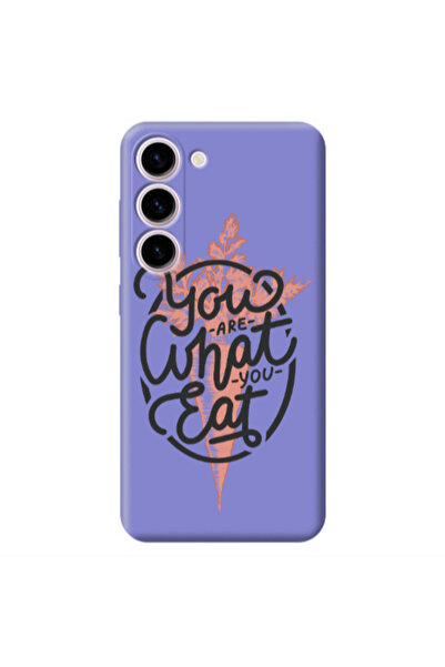 Other Samsung S23 Plus You are What You Eat Purple Colored Silicone TPU Θήκη