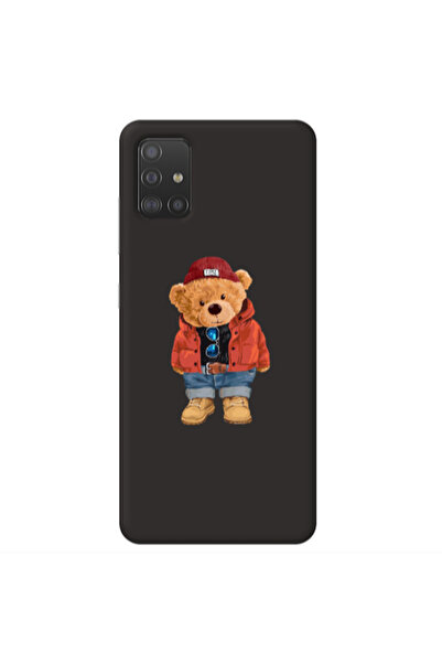 Other Samsung M31S Bear in a hat Black Colored Silicone TPU Θήκη