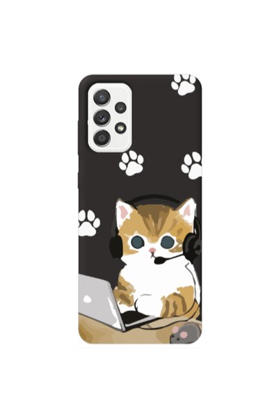 Other Samsung A72 Call Center Black Colored Silicone TPU Θήκη