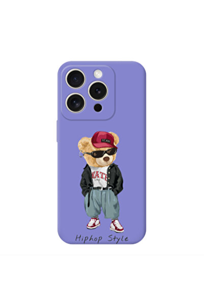 Other Apple iPhone 15 Pro Hip hop style Purple Colored Silicone TPU Θήκη