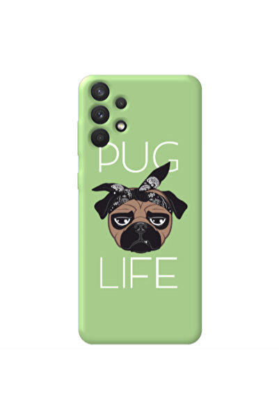 Other Samsung A32 4G Pug Life Light Green Colored Silicone TPU Θήκη