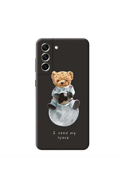 Other Samsung S21 Bear in space Black Colored Silicone TPU Θήκη
