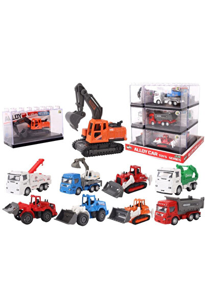 OEM Set masinute metalice Pro Kids Alloy Car, scara 1:64, mix vehicule de con...