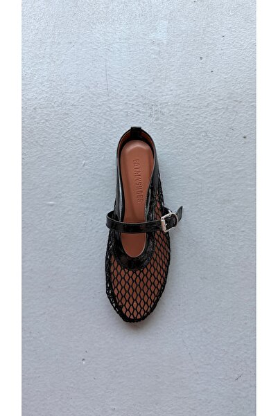 Eataly Shoes Intex Black Mesh Slippers