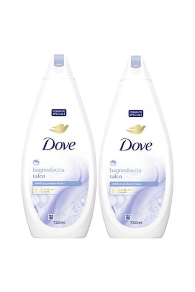 Dove Gel de duș Bagnodoccia Talco Pachet, 2 x 750ml