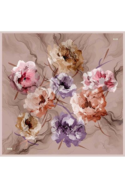 Levidor Lilac Wave Pattern Sura Silk Scarf