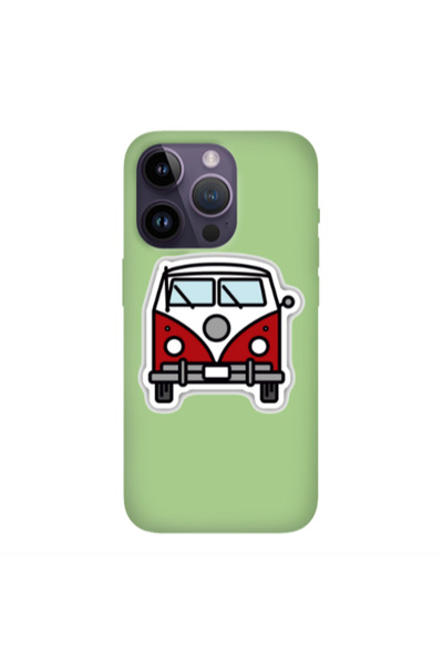 Other Apple iPhone 14 Pro Max Minibus Light Green Colored Silicone TPU Θήκη