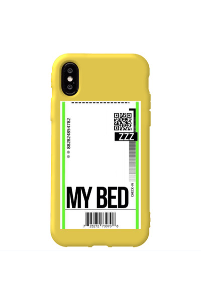 Other Apple iPhone Xs Max My Bed ZZZ Yellow Colored Silicone TPU Θήκη