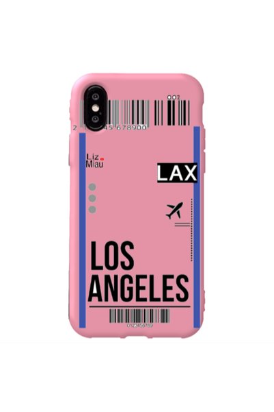 Other Apple iPhone Xs Los angeles Pink Colored Silicone TPU Θήκη